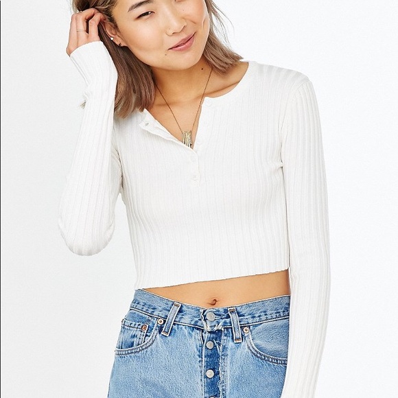 Urban Outfitters X Unif White Ribbed 